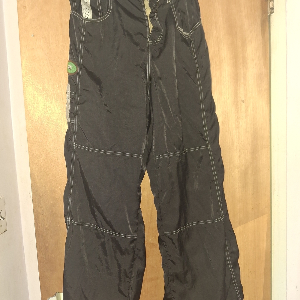 Rare Kikgirl Rave Goth Vintage Y2K Black And White Wide Leg Pants